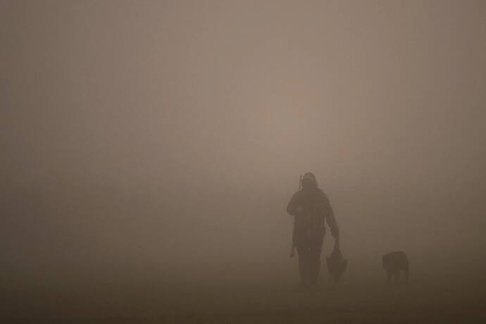 Jäger, Gänsejagd, Nebel - © Horst Jegen