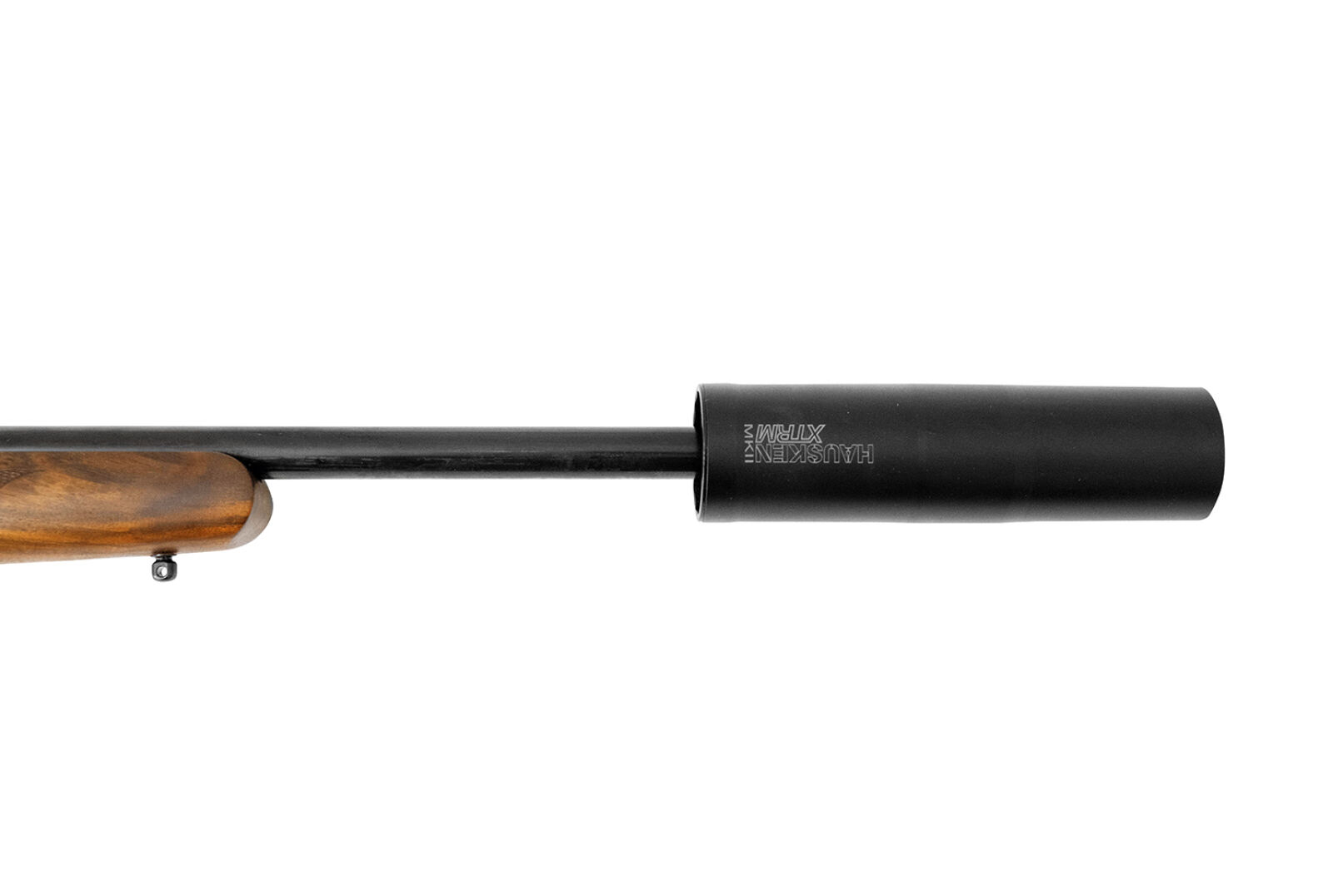 Steel Action HS, montiert mit Leica Magnus 1,8–12×50i - Der Schalldämpfer Hausken Jakt JD 184 STRM MK II verfügt über eine Dämpfungsleistung von 31–37 dB. - © Oliver Deck
