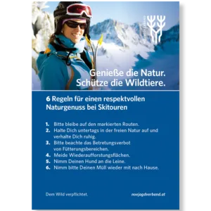 Schild "Skitouren-Regeln"