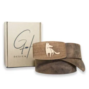 Fuchs-Gürtel aus Birnenholz (groß)