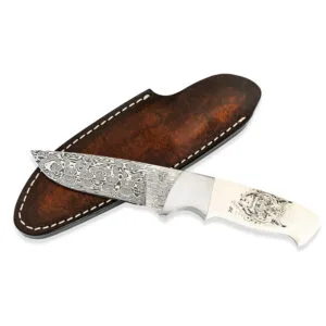 Limitiertes Scrimshaw-Jagdmesser "Luchs"