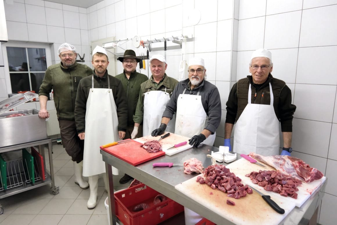 Im Bild: Hubert Hehenberger, Gerhard Fr&uuml;hwirt, Klaus Nagelhofer, &bdquo;Gr&uuml;nder&ldquo; Josef Lampersberger, Johann Walch und Johann Meninger.