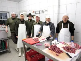 Im Bild: Hubert Hehenberger, Gerhard Frühwirt, Klaus Nagelhofer, „Gründer“ Josef Lampersberger, Johann Walch und Johann Meninger.