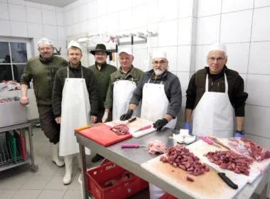 Im Bild: Hubert Hehenberger, Gerhard Frühwirt, Klaus Nagelhofer, „Gründer“ Josef Lampersberger, Johann Walch und Johann Meninger.